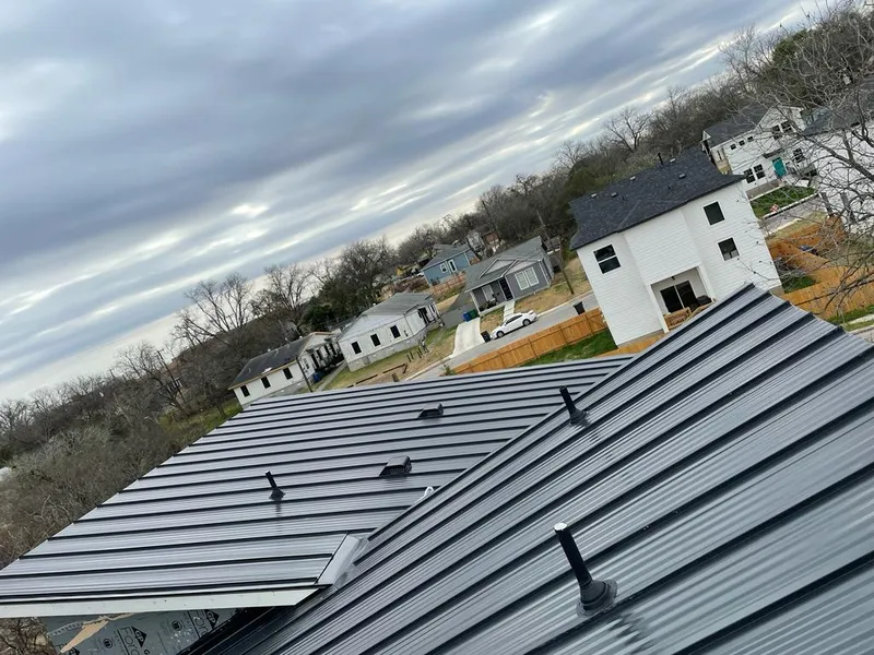 Standing seam metal roof panels with vents for Skylight Repair in Sun City